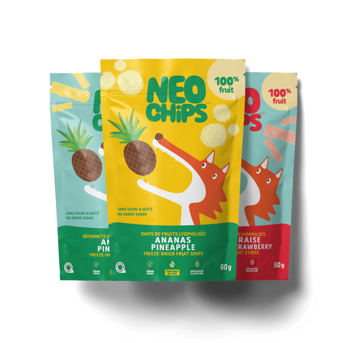 Bâtonnets d'ananas ⎢ Savoureuses chips de fruit – Néo Chips