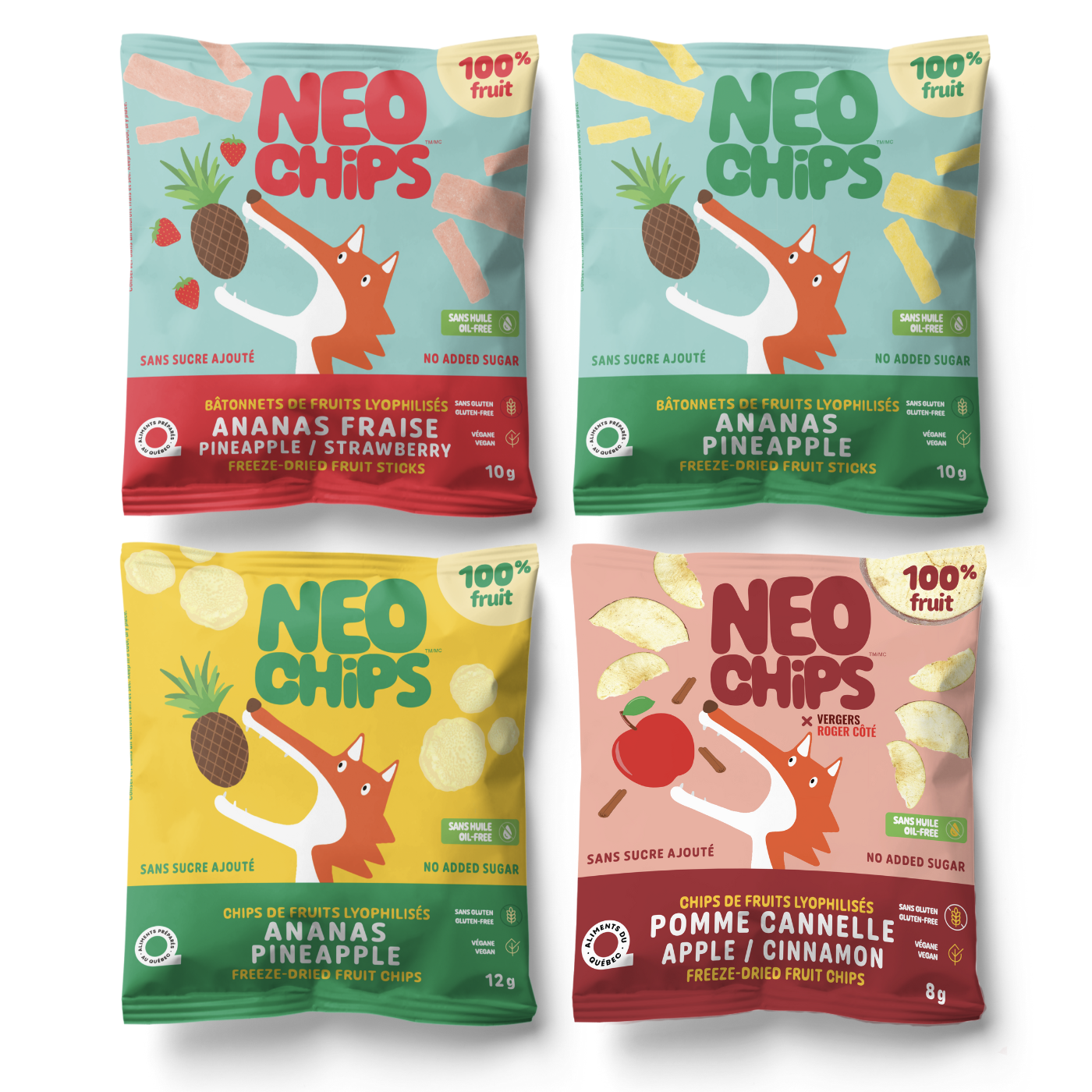 Bâtonnets d'ananas ⎢ Savoureuses chips de fruit – Néo Chips